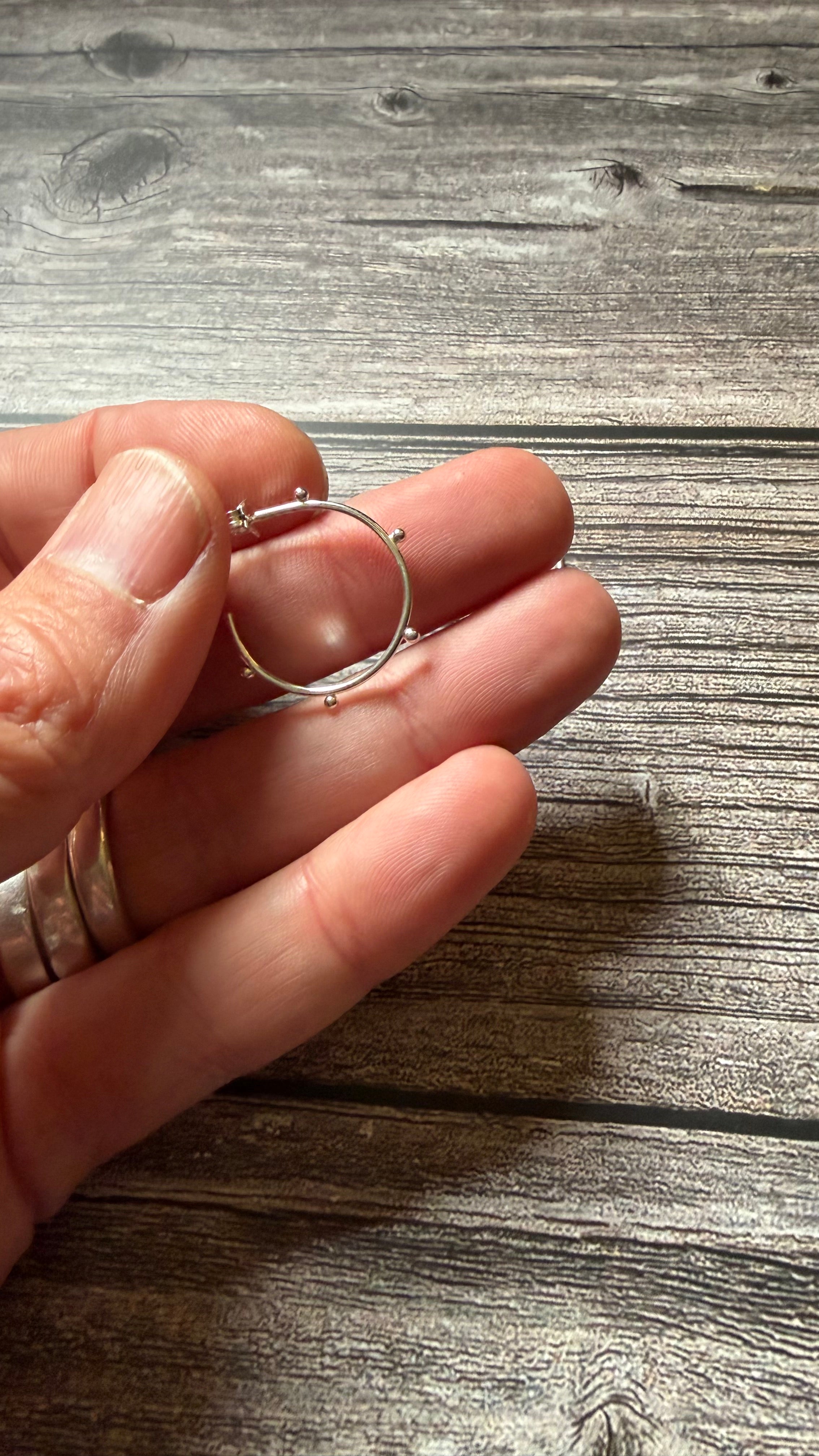 Dotty Half hoop studs