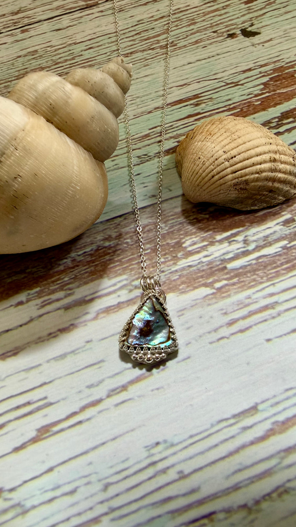 New Zealand Paua shell necklace
