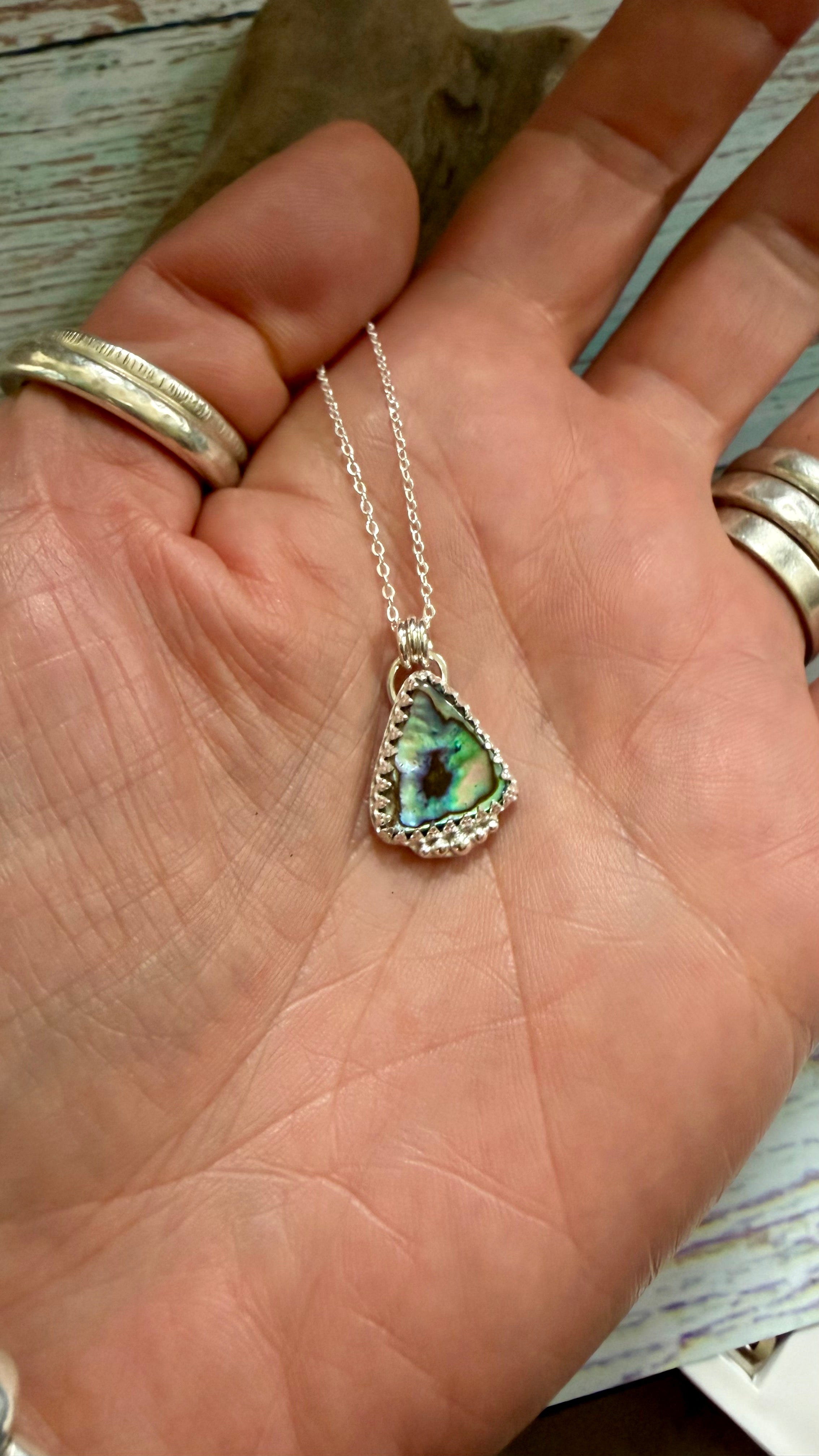 New Zealand Paua shell necklace